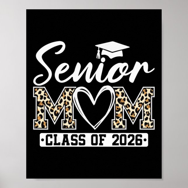 Stolze Mutter eines Absolventen von 2026 Senior Mo Poster (Vorne)