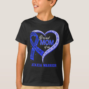 Stolze Mutter eines Ataxia-Kriegers Blaues Band pa T-Shirt