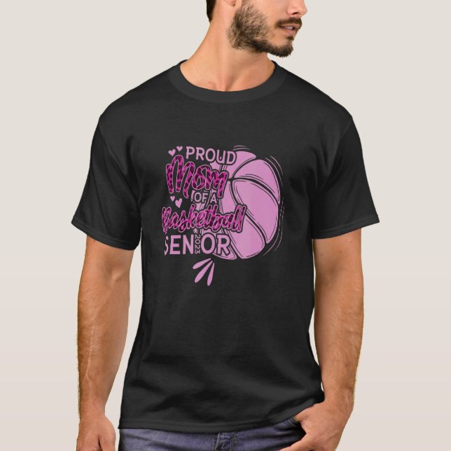 Stolze Mutter eines Basketball-Absolventen 2023 T-Shirt (Vorderseite)