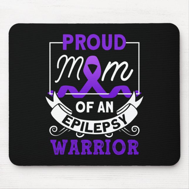 Stolze Mutter eines Epilepsie-Kriegers Epilepsie-B Mousepad (Vorne)