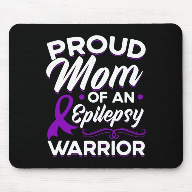 Stolze Mutter eines Epilepsie-Kriegers Epilepsie-B Mousepad (Vorne)