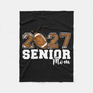 Stolze Mutter eines Football-Seniors 2027 Abschlus Fleecedecke