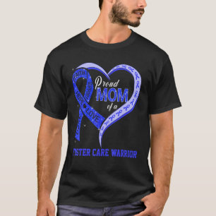 Stolze Mutter eines Foster-Care-Kriegers Band Herz T-Shirt