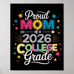 Stolze Mutter eines Hochschulabsolventen der Klass Poster