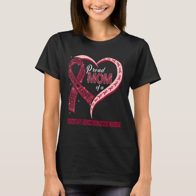 Stolze Mutter eines Kämpfers gegen hereditäre Hämo T-Shirt (Vorderseite)