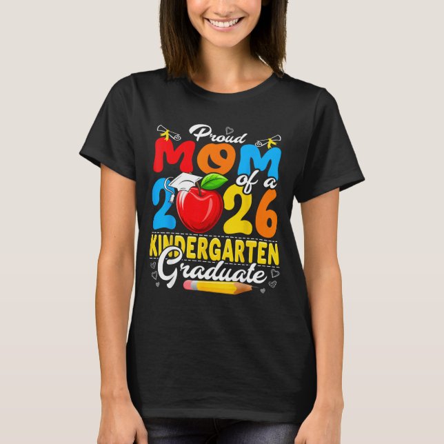 Stolze Mutter eines Kindergartenabsolventen 2026  T-Shirt (Vorderseite)