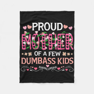 Stolze Mutter eines kleinen Dumb kids lustige Mama Fleecedecke