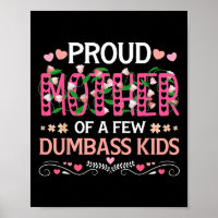 Stolze Mutter eines kleinen Dumb kids lustige Mama
