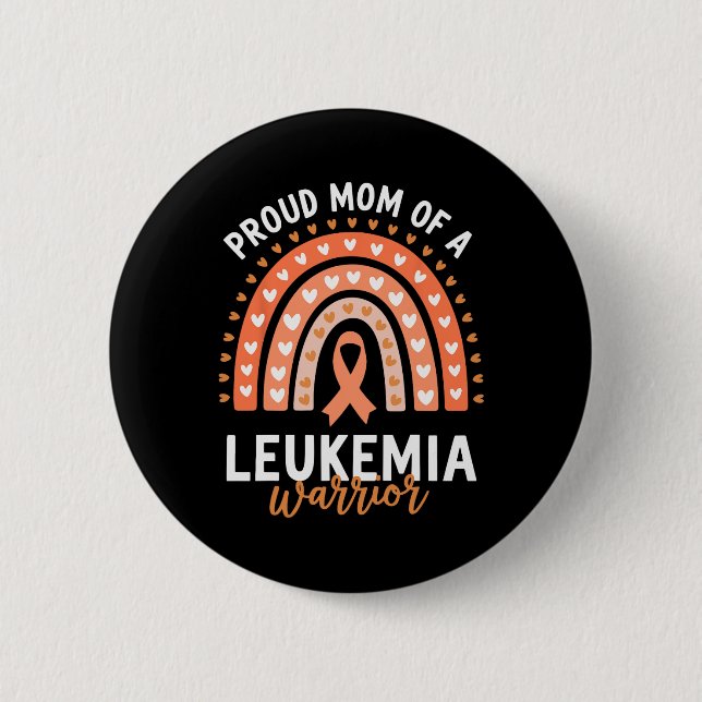 Stolze Mutter eines Leukämie-Kämpfers  Button (Vorderseite)