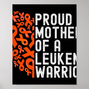 Stolze Mutter eines Leukämie Krieger-Bewusstsein R Poster