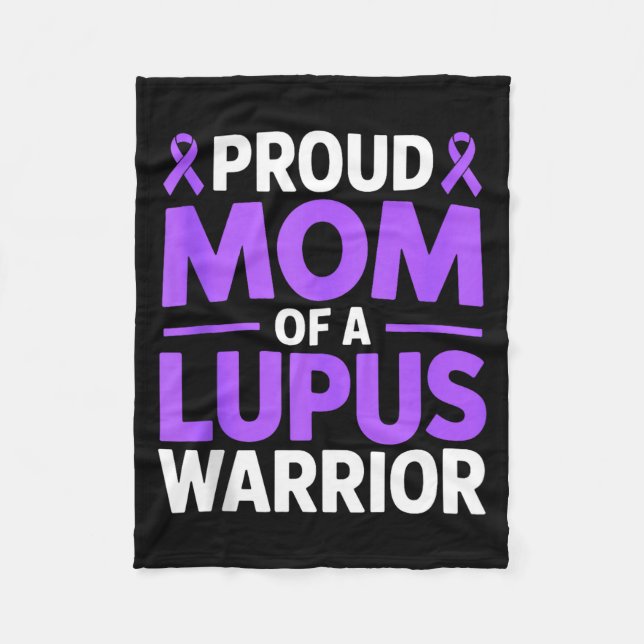 Stolze Mutter eines Lupus-Kriegers Kämpfer SLE-Bew Fleecedecke (Vorderseite)