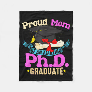 Stolze Mutter eines PHD-Absolventen PH-Shirt Famil Fleecedecke