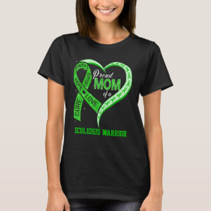 Stolze Mutter eines Scoliosis-Kriegers Band Herz T-Shirt