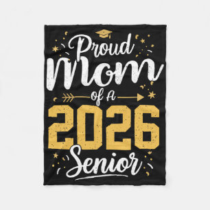 Stolze Mutter eines Seniors 2026 Abschlussklasse 2 Fleecedecke