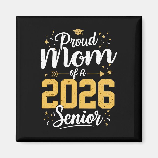 Stolze Mutter eines Seniors 2026 Abschlussklasse 2 Magnet (Vorne)