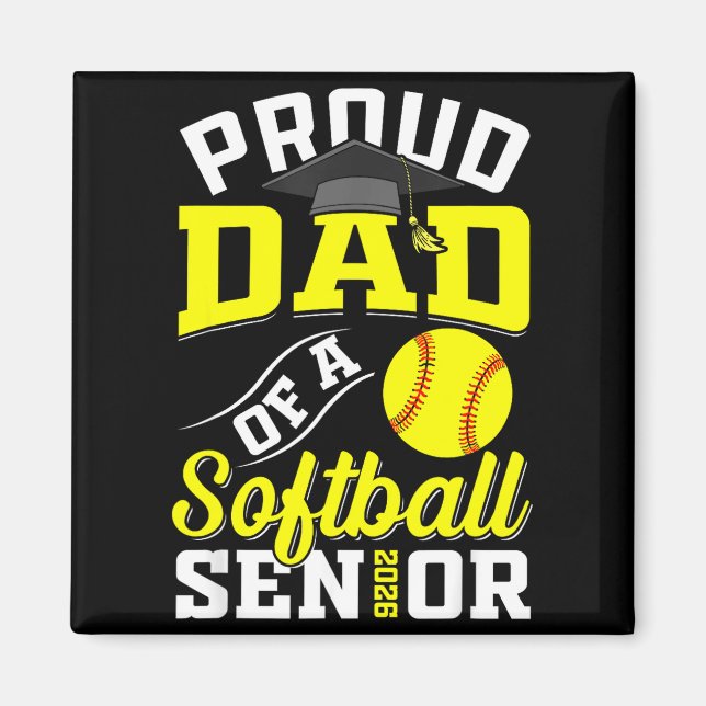 Stolze Mutter eines Softball-Abschlussjahrgangs 20 Magnet (Vorne)