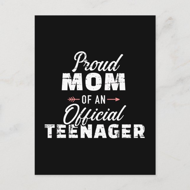 Stolze Mutter eines Teenagers, 13. Geburtstag Postkarte (Vorderseite)