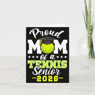 Stolze Mutter eines Tennis-Seniors Abschluss 2026 Karte