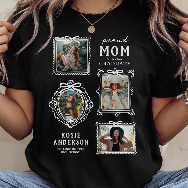 Stolze Mutter Foto-Collage Absolvent T-Shirt (Von Creator hochgeladen)