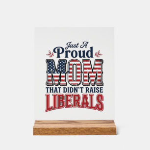 Stolze Mutter Patriotisches Vintage-Polit-Shirt-De Acrylschild