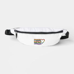 Stolze Mutter Regenbogen Herz Vintage Gravur Desig Bauchtasche