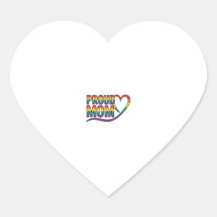 Stolze Mutter Regenbogen Herz Vintage Gravur Desig Herz-Aufkleber