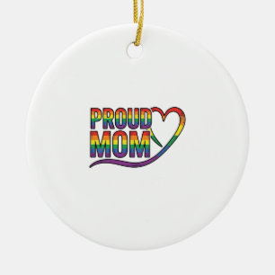 Stolze Mutter Regenbogen Herz Vintage Gravur Desig Keramik Ornament