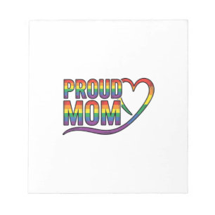 Stolze Mutter Regenbogen Herz Vintage Gravur Desig Notizblock