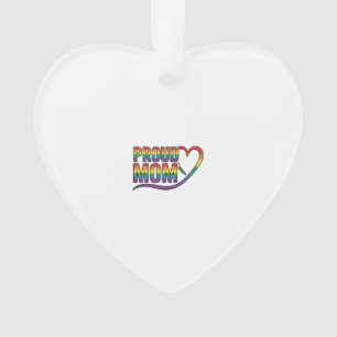 Stolze Mutter Regenbogen Herz Vintage Gravur Desig Ornament