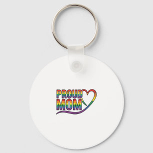 Stolze Mutter Regenbogen Herz Vintage Gravur Desig Schlüsselanhänger