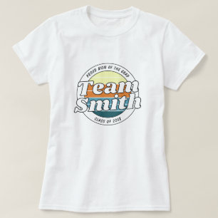 Stolze Mutter Retro-Team Nachname Klasse 20XX Absc T-Shirt