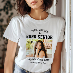 Stolze Mutter Senior Custom Jahr Absolvent Foto El T-Shirt