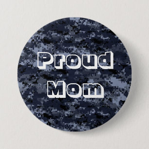Stolze Mutter US-Militär Blau-Tarnung Knopf Button