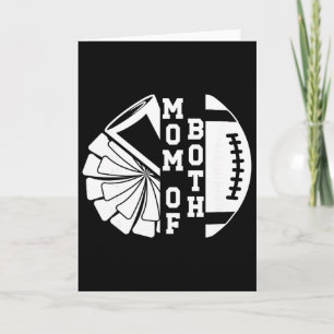 Stolze Mutter von beiden Football und Cheer Mom _1 Karte