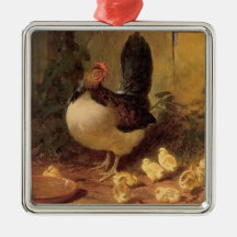 Stolze Mutterhenne und ihre Hühner (Baby Chickens)