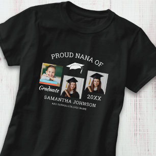 Stolze Nana des Absolventen 3 Foto Abschluss Schwa T-Shirt