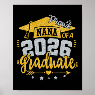 Stolze Nana eines Absolventen 2026 Abschluss Senio Poster