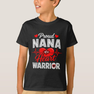 Stolze Nana eines Herz-Kriegers Krankheitsbewussts T-Shirt