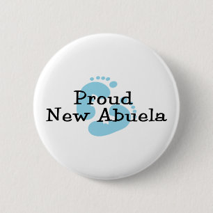 Stolze neue Abuela Baby-Abdrücke Button