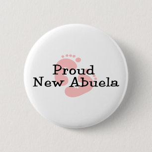 Stolze neue Abuela Baby-Abdrücke Button