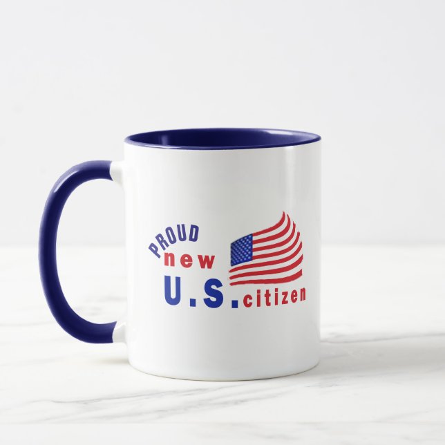 Stolze neue amerikanische Flag-Tasse, neue US-Bürg Tasse (Links)