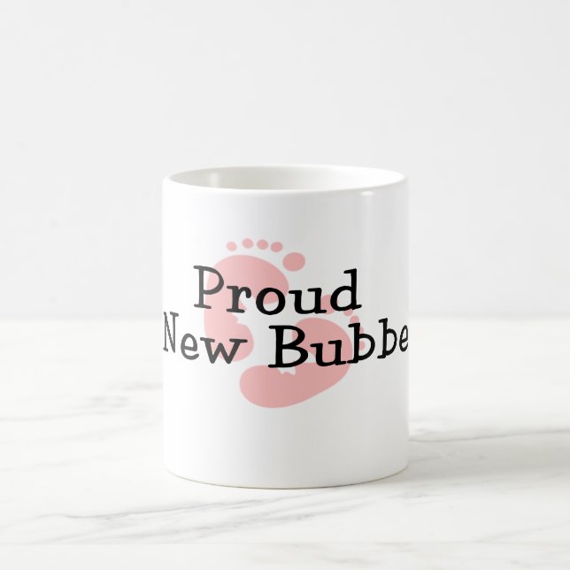 Stolze neue Bubbe Baby-Abdrücke Tasse (Mittel)