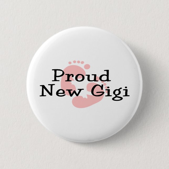 Stolze neue Gigi Baby-Abdrücke Button (Vorderseite)