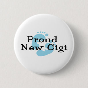 Stolze neue Gigi Baby-Abdrücke Button