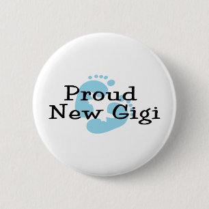 Stolze neue Gigi Baby-Abdrücke Button