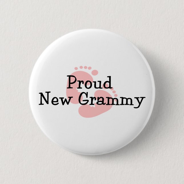 Stolze neue Grammy Baby-Abdrücke Button (Vorderseite)
