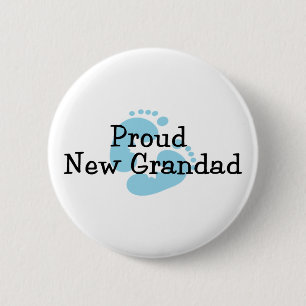 Stolze neue Grandad-Baby-Abdrücke Button