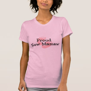 Stolze neue Mamaw Baby Mädchen Fußabdrücke T-Shirt