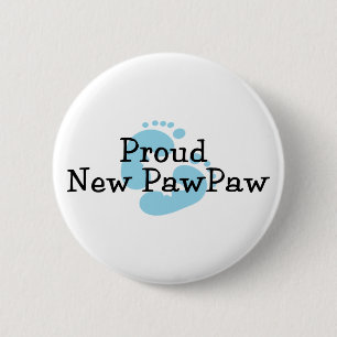 Stolze neue Papaya-Baby-Abdrücke Button