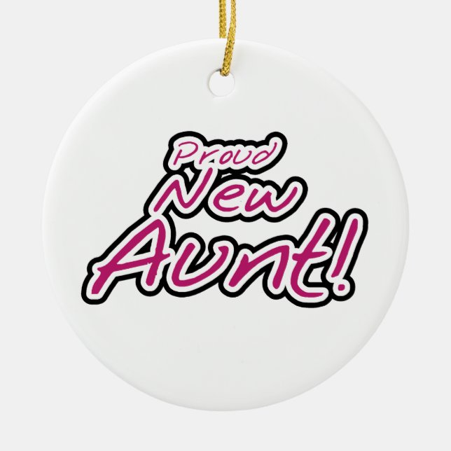 Stolze neue Tante - Hemden und Geschenke Keramik Ornament (Vorne)